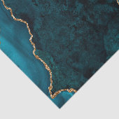 Glam Blauwgroen Groene Agaat Geode Marmer Tissuepapier (Detail)