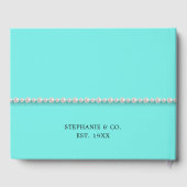 Glam Blauwgroen Tiffany Theme Vrijgezellenfeest Ga Gastenboek (Achterkant)