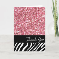 Glam Bling schittert Zebra dankt u het roze van |