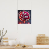 Glam Bling Zilver Goud Beste Moeder Ooit Poster (Keuken)