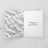 Glam Blond Silver Christmas Kaart (Binnen)