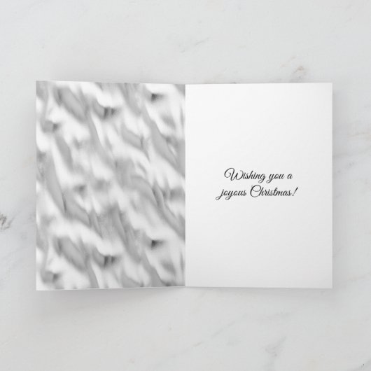 Glam Blond Silver Christmas Kaart (Binnen)