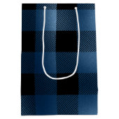 Glam Blue Black Buffalo Medium Cadeauzakje (Achterkant)