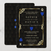 Glam Blue Casino Las Vegas Pokeren Trouwen Kaart (Voorkant / Achterkant)