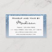 Glam Blue Driving Glitter Drift Artist Visitekaartje (Achterkant)