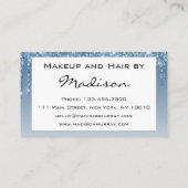 Glam Blue Driving Glitter Drift Artist Visitekaartje (Achterkant)