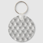 Glam Blue faux Velvet Luxe Naam Sleutelhanger (Achterkant)