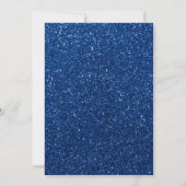 Glam Blue Glitter Geannuleerd Uitgestelde bruiloft Kaart (Achterkant)