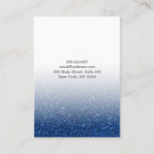 Glam Blue Glitter Ombre Sieraden Oorbel display Visitekaartje (Achterkant)