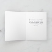 Glam Blue Gold Floral Afstuderen Kaart (Binnen)
