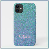 Glam Blue Green en Paarse glitter Case-Mate iPhone Case