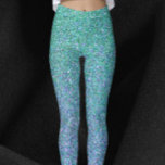 Glam Blue Green en Paarse glitter Leggings<br><div class="desc">Festive design in blauw groen en paars glitter!</div>