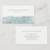 Glam Blue met Faux Sparkle op White Visitekaartje (Voorkant / Achterkant)