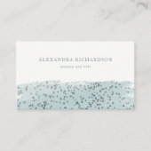 Glam Blue met Faux Sparkle op White Visitekaartje (Voorkant)