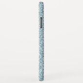 Glam Blue Silver Glitter Sparkles Monogram Case-Mate iPhone Case (Achterkant/rechts)