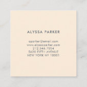 Glam Blue-Stippen met Gold Vierkante Visitekaartje (Achterkant)