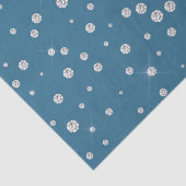 Glam Blue White Diamonds Bruiloftsborrel Tissuepapier (Detail)