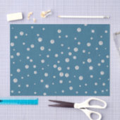 Glam Blue White Diamonds Bruiloftsborrel Tissuepapier (Craft)