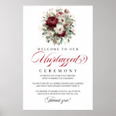 Glam Blush Burgundy Unplugged Ceremonie Poster (Voorkant)
