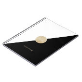 Glam blush glitter roos goudbruiloft notitieboek (Linkerzijde)