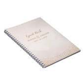 Glam blush glitter roos goudbruiloft notitieboek (Rechterzijde)