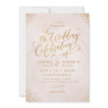 Glam blush glitter roos goudkalligrafie