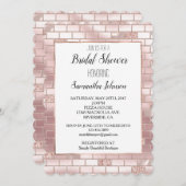 Glam Blush Pink Bricks Vrijgezellenfeest Kaart (Voorkant / Achterkant)