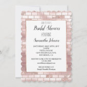 Glam Blush Pink Bricks Vrijgezellenfeest Kaart (Voorkant)