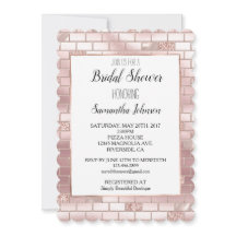 Glam Blush Pink Bricks Vrijgezellenfeest