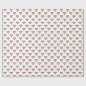 Glam Blush Pink Diamond Patroon Cadeaupapier (Vlak)