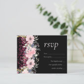 Glam Blush Pink Floral Moderne Weddenschap Briefkaart (Staand voorkant)