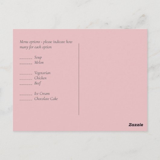 Glam Blush Pink Floral Moderne Weddenschap Briefkaart (Achterkant)