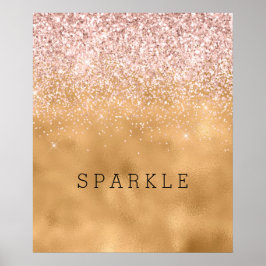 Glam Blush Pink Glitter Sparkle Poster