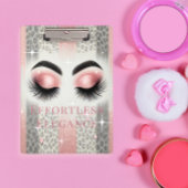 Glam Blush Pink Glitter Wimpers Klembord