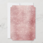 Glam Blush Pink Glitz Kaart (Achterkant)