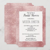 Glam Blush Pink Glitz Kaart (Voorkant / Achterkant)