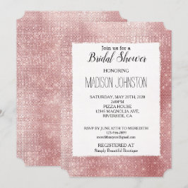 Glam Blush Pink Glitz Kaart
