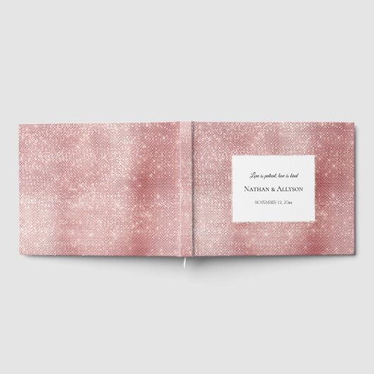 Glam Blush Pink Glitzy Sparkle Gastenboek (Volledig)
