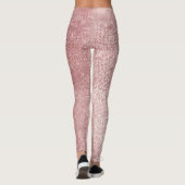 Glam Blush Pink Glitzy Sparkle Leggings (Achterkant)