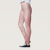 Glam Blush Pink Glitzy Sparkle Leggings (Links)
