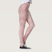 Glam Blush Pink Glitzy Sparkle Leggings (Rechts)
