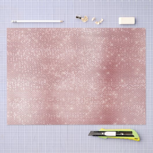 Glam Blush Pink Glitzy Sparkle Tissuepapier (Craft)