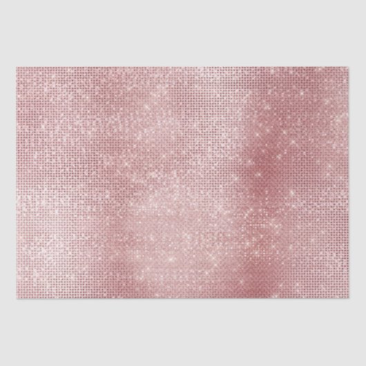Glam Blush Pink Glitzy Sparkle Tissuepapier (Voorkant)