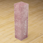 Glam Blush Pink Glitzy Sparkle Vieren Wijn<br><div class="desc">Glam Blush Pink Sparkle vieren...  Perfecte glitter voor Kerstmis,  huwelijk,  vrijgezellenfeest of jubileum</div>