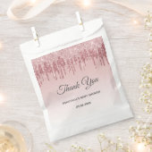 Glam Blush Pink Gold Glitter Hartelijk dank Baby s Bedankzakje (Geknipt)