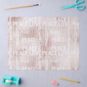 Glam Blush Pink Peace Love Tissuepapier (Craft)