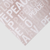 Glam Blush Pink Peace Love Tissuepapier (Detail)