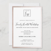 GLAM BLUSH ROOS GEEFT UW LOGO WERKSHOP GALA GEBEUR KAART (Voorkant)