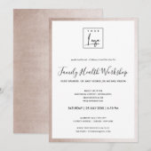 GLAM BLUSH ROOS GEEFT UW LOGO WERKSHOP GALA GEBEUR KAART (Voorkant / Achterkant)