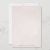 Glam blush roos gouden kalligrafie gelofte vernieu kaart (Achterkant)